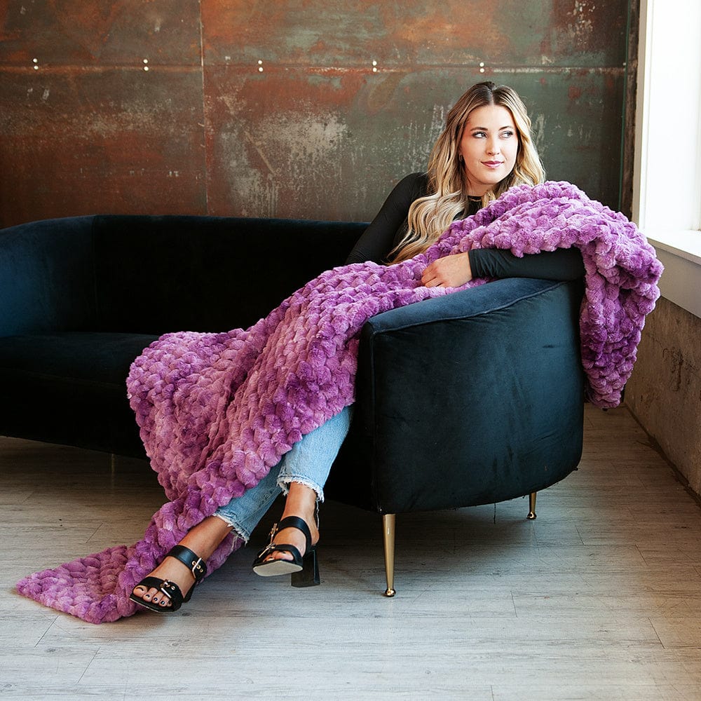 Purple waffle online blanket