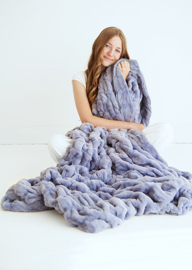 Hugs French Lavender Plush Blanket | Minky Couture