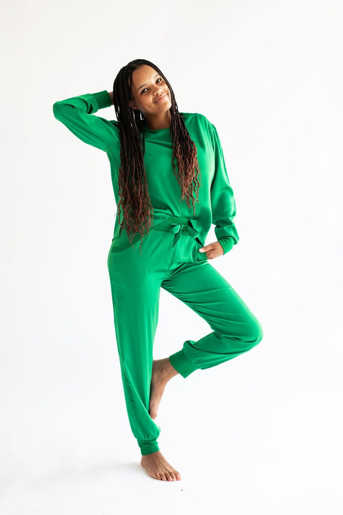 Must be Satin Pajamas - Green - Final Sale