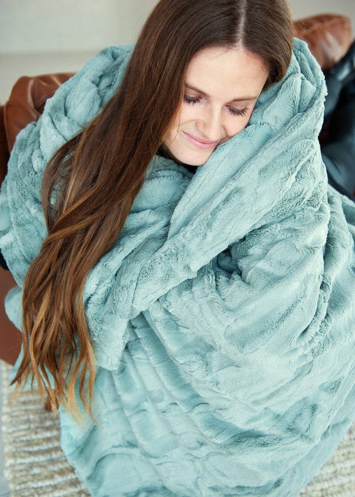 Minky Couture authentic Monster Blanket Sorbet Blu