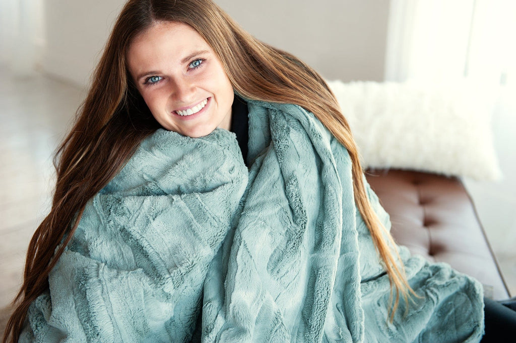 Minky Couture outlets Monster Blanket Sorbet Blu