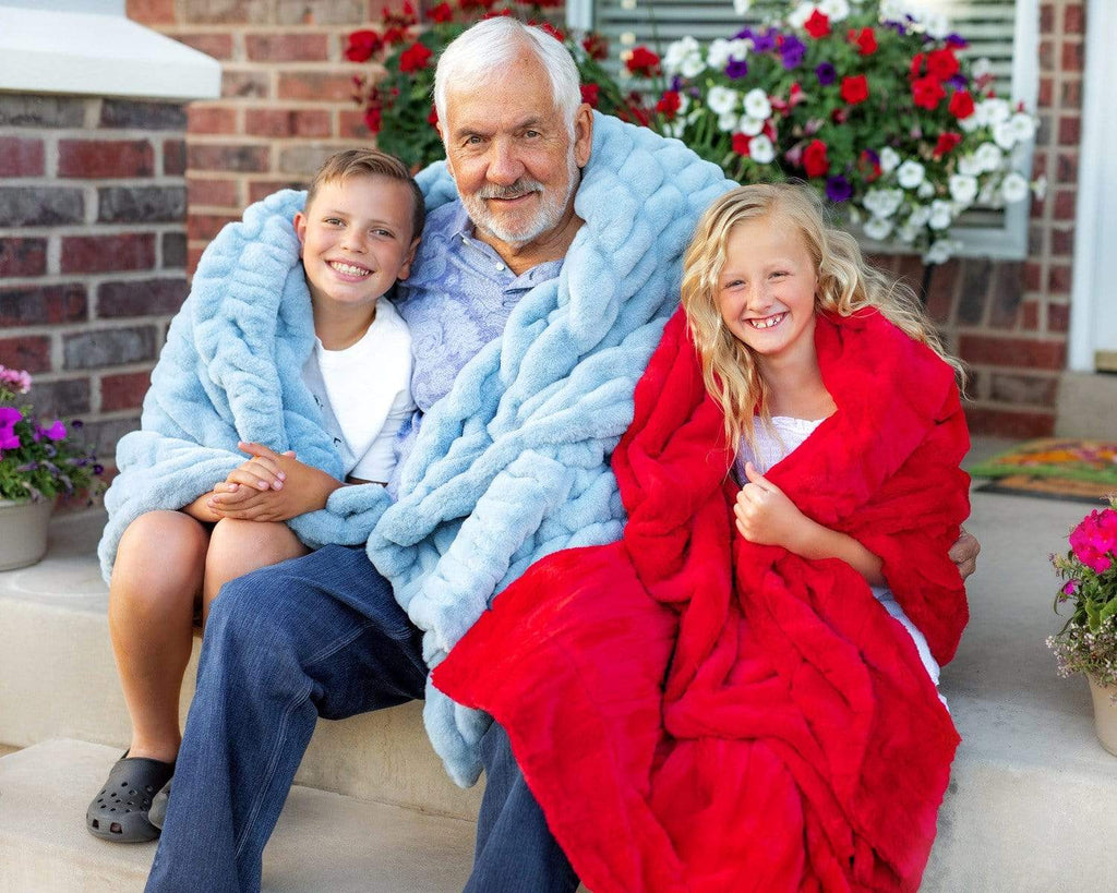 Blue and best sale red blanket