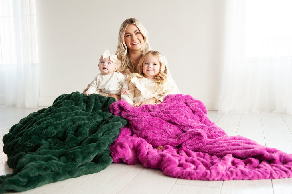 Hugs June Plush Blanket | Minky Couture