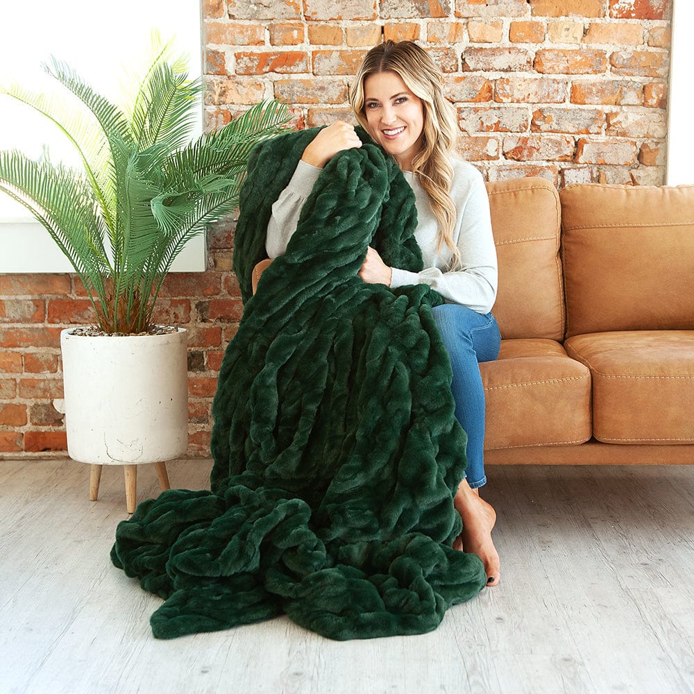 Green minky blanket sale