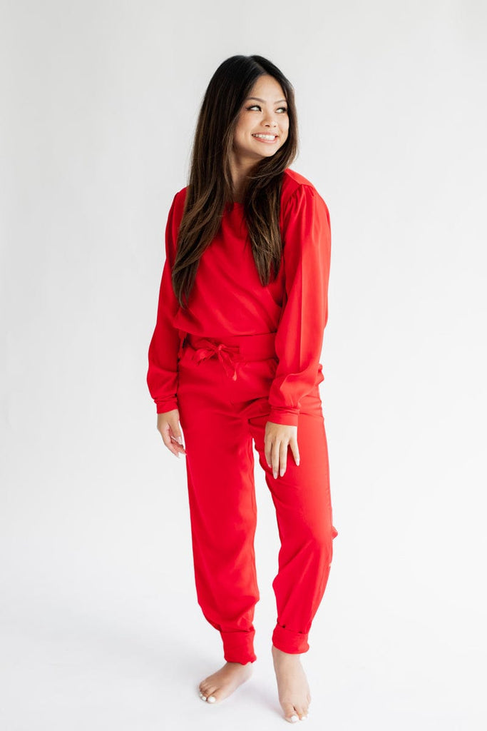 Must be Satin Pajamas - Red - Final Sale | Minky Couture