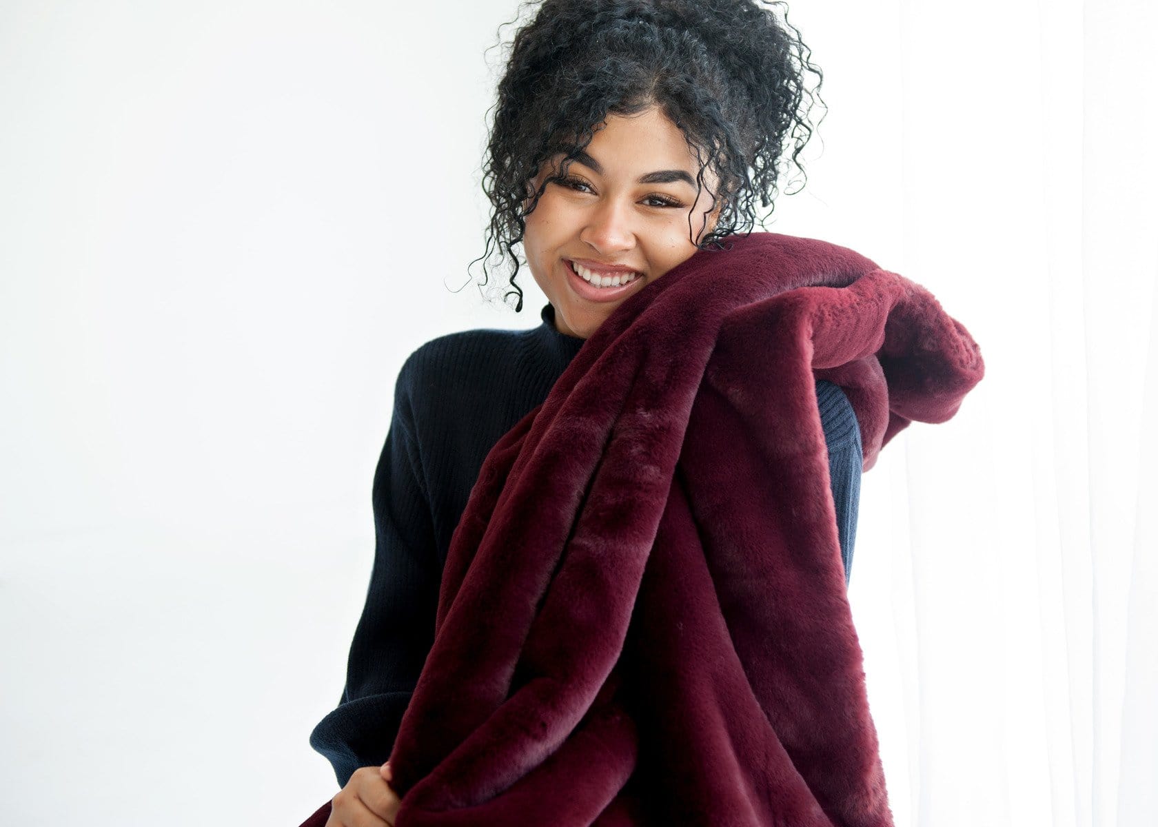 Sherpa Fleece Blanket - Mink — Whitehouse & Continental Linen